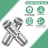 Unique Bargains Nickel Plated Brass Plastic Push to Connect One Way Check Valve 2 PCS - 2 of 4