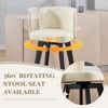 Beautyolove Faux Leather Upholstered Wooden Counter Height Bar Stool Swivel Counter Stool (Set of 2) - 4 of 4