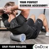 CanDo Plus Round Gray Exercise Fitness Foam Rollers for Muscle Restoration, Massage Therapy, Sport Recovery and Physical Therapy - 3 of 4