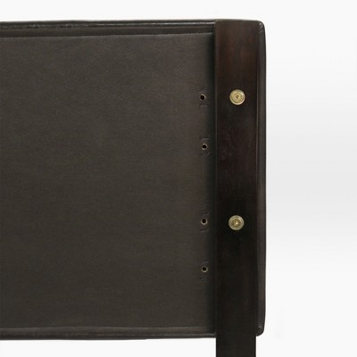 Alexander Black Leather Upholstered Adjustable Headboard