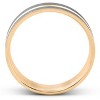 Pompeii3 14k Yellow Gold & Black Brushed Mens 6mm Flat Comfort Fit Wedding Band - 3 of 4