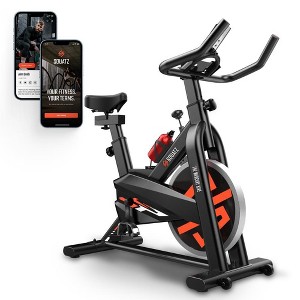 SQUATZ Stationary Exercise Bike with 8 Resistance Settings - Black - 1 of 4