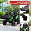 Ride on Tractor with 3-in-1 Functions, 24v Kids Electric Construction Vehicle, Excavator & Bulldozer Play, Remote Control, EVA Tires, LED Lights - 4 of 4