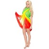 LA LEELA Summer Sarong for Women Long Swimsuit Cover Up Pool Beach Wrap Skirt Sheer Swimwear Bikini Cover-ups Dress One Size Multicolored, Solid - 4 of 4