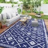 Outsunny Outdoor Patio Rug, Large Camping Carpet with Carrying Bag, Waterproof Plastic Straw, Reversible, Rhombus - 2 of 4