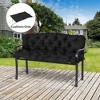 Outsunny Tufted Bench Cushions for Outdoor Furniture, 3-Seater Replacement for Swing Chair, Patio Sofa/Couch, Overstuffed w/ Backrest - 2 of 4