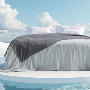 Cold Blankets for Sleeping - Lightweight Summer Blanket, Cooling Ice Breathable Double-Sided Bedding Essentials for Hot Sleepers - 1 of 4