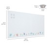 ECR4Kids MessageStor Magnetic Dry-Erase Glass Board with Magnets8in x 36in - 2 of 4