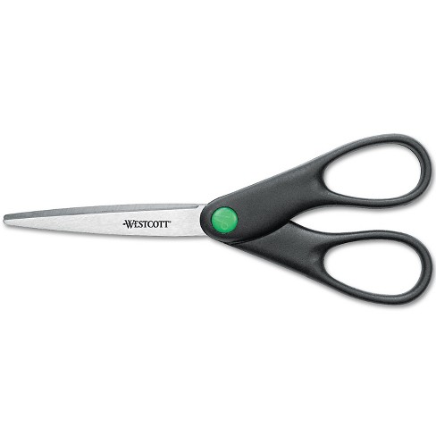 Westcott - Westcott KleenEarth 8 Straight Recycled Stainless Steel Scissors,  Black, 2 Pack (15179)