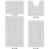 Lux Premium 100% Cotton Tufted Solid Reversible 4 Piece Bath Rug Set – Ultra-Soft, Water-Absorbent, Durable, Machine Washable Bathroom Rug - 2 of 4