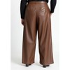 ELOQUII Women's Plus Size Wide Leg Faux Leather Pant - 3 of 4