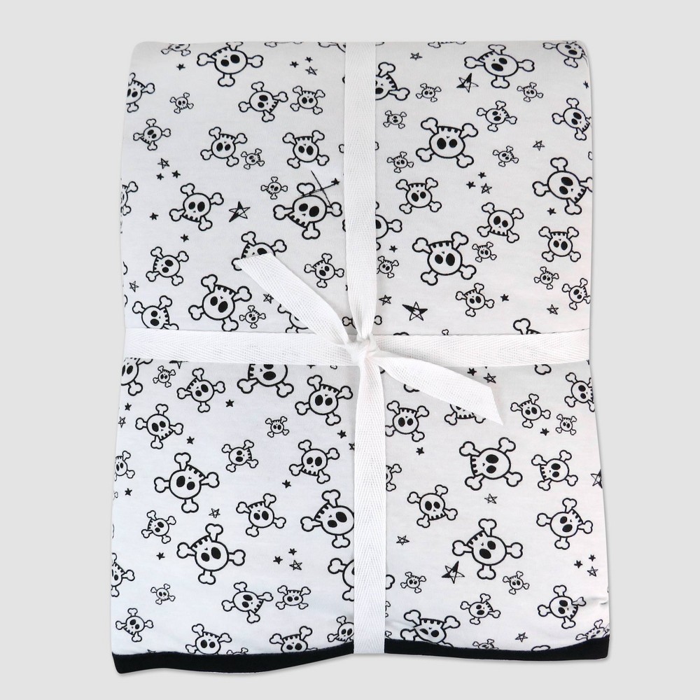 Photos - Duvet Honest Baby Organic Cotton Lightweight Knit Quilt - Tossed Skulls