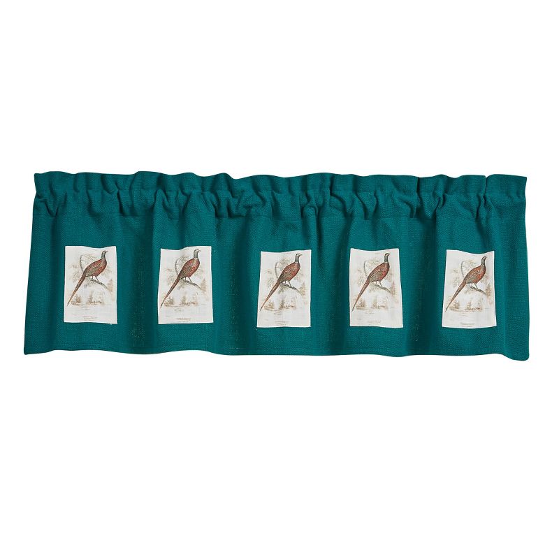 Park Designs Pheasant Run Lined Patch Valance - 14"L, 1 of 4