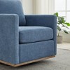 30.7" Chenille Square Swivel Chair with Removable Cushion - 4 of 4