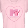 Juniors Womens MTV Valentine's Day Neon Heart Logo T-Shirt - image 2 of 4