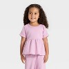 Toddler Girls' Knit Shirt and Pants Set - Cat & Jack™ - 3 of 4