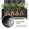 Lirago 6 ft. H x 4 ft. W Metal Planter Box privacy screen Garden Bed with Trellis and Wheels Black - 4 of 4