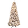Homhougo 6ft Slim Pencil Artificial Christmas Tree with Berries & Pine Cones, Foldable Metal Base, Ideal for Tight Spaces - 3 of 4