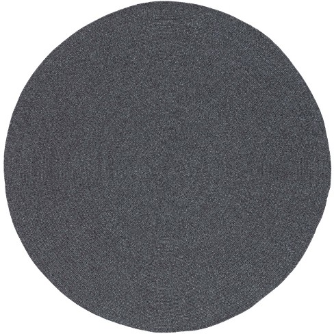 Safavieh Braided Collection BRD311A Hand Woven Black and Grey Round Area  Rug, 6 feet in Diameter (6' Diameter) : : Home