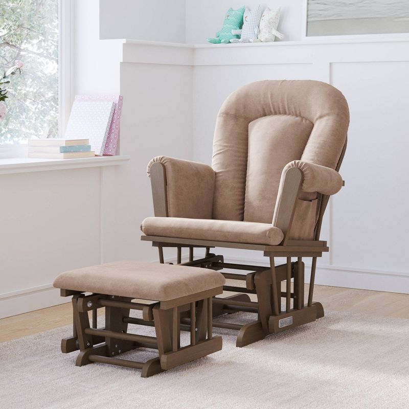 Child Craft Tranquil Glider and Ottoman - Cocoa Bean, 2 of 9