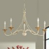Minka Lavery White Gold Pendant Chandelier 28" Wide Farmhouse French 5-Light Fixture for Dining Room House Foyer Kitchen Entryway - 2 of 3
