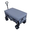 FURNIinspire Wheelbarrows And Lawn Carts Yard Cart Garden Cart, Collapsible Folding Wagon For Camping, Beach, Gray, 46.85"*22.05"*41.34" - 2 of 4