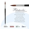 Creative Mark Rhapsody Kolinsky Sable Brushes for Professional Watercolorists - Round  Excellent Spring, Full Belly, Split-Proof Points, Chrome - 2 of 4