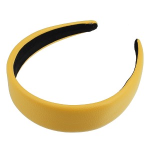 Unique Bargains Faux Leather Headband Hairband for Women 1.6 Inch Wide 1Pcs - 1 of 4