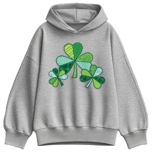 Women's - Instant Message - Patchwork Shamrock Oversized Fleece