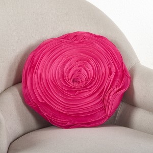 Saro Lifestyle Rose Design Throw Pillow - 1 of 2