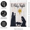 Evergreen Nativity Silhouette Garden Linen Flag - 2 of 4