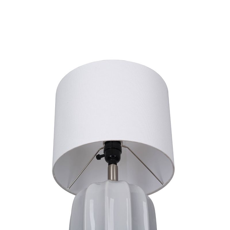 Cresswell Lighting 18.75&#34; Ceramic Table Lamp Gray, 5 of 6