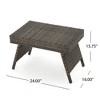 Faux Rattan Outdoor End Table, 24" Wide Wicker Accent Table for Patio or Garden Use, Patio End Table, Outdoor Side Table -Christopher Knight Home - 2 of 4