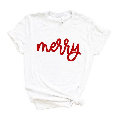 Simply Sage Market Women's Merry Bold Cursive Puff Print Pajama Set