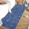 Washable Modern Solid Textured Rug Non Slip Low Pile Rug Soft Contemporary Throw Floor Cover Foldable Indoor Carpet for Living Room Bedroom - 4 of 4