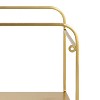 Kate & Laurel All Things Decor 21" x 10" (Set of 2) Emerline Decorative Wall Shelves Set Gold: Modern Metal Floating Shelf - image 4 of 4