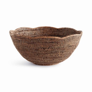 Plum & Post Burma Rattan Scalloped Edge Bowl Large - 1 of 4