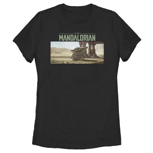 Women's Star Wars The Mandalorian The Child Desert Walking T-Shirt - 1 of 3