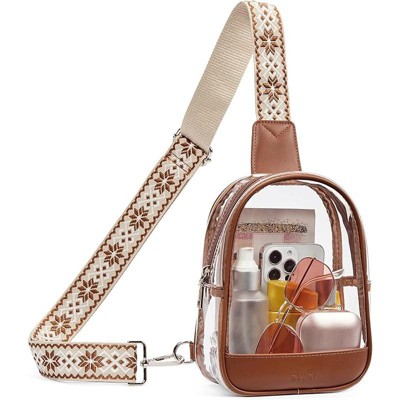 CLUCI Clear Bag for Stadium Events, Clear Crossbody Bag, Small Transparent Purses