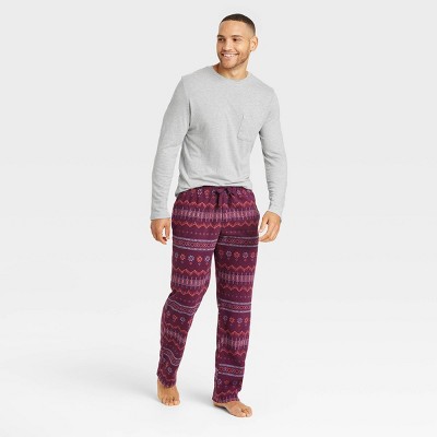 Men's Microfleece Pajama Set - Goodfellow & Co™ Plum Purple