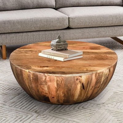 Royal Hampton Mango Wood Coffee Table In Round Shape