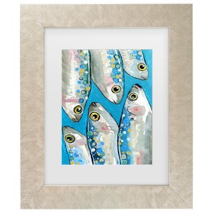 Trademark Fine Art - Petra Lizde  Fishes Matted Framed Art - 1 of 4