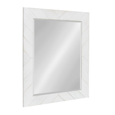 Rustic White Wood Full Length Vanity Mirror