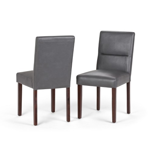 Genuine leather discount parson dining chairs