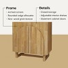 TV Stand With Removable Shelf,TV Cabinet Storage Fan-shaped Large Board Handle And 2 Doors,TV Stands Corner -Maison Boucle - 4 of 4
