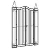 vidaXL Garden Gate Black 47.6"x3.1"x70.9" Wrought Iron - 2 of 4