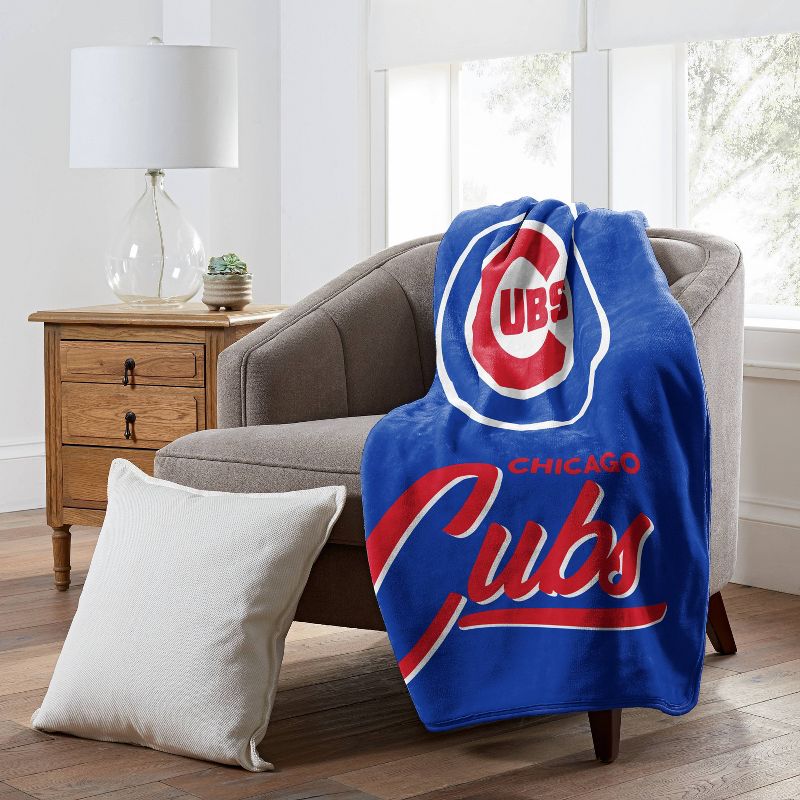 MLB Chicago Cubs 50 x 60 Raschel Throw Blanket, 2 of 4
