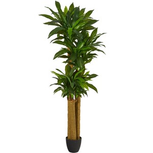 Nearly Natural 6-ft Corn Stalk Dracaena Artificial Plant (Real Touch) - 1 of 4