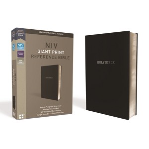 NIV, Reference Bible, Giant Print, Leather-Look, Black, Red Letter Edition, Comfort Print - Large Print by  Zondervan (Leather Bound) - 1 of 1
