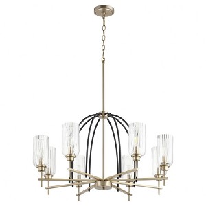 Quorum Lighting Espy 8 - Light Chandelier in  Noir/Aged Brass - 1 of 1